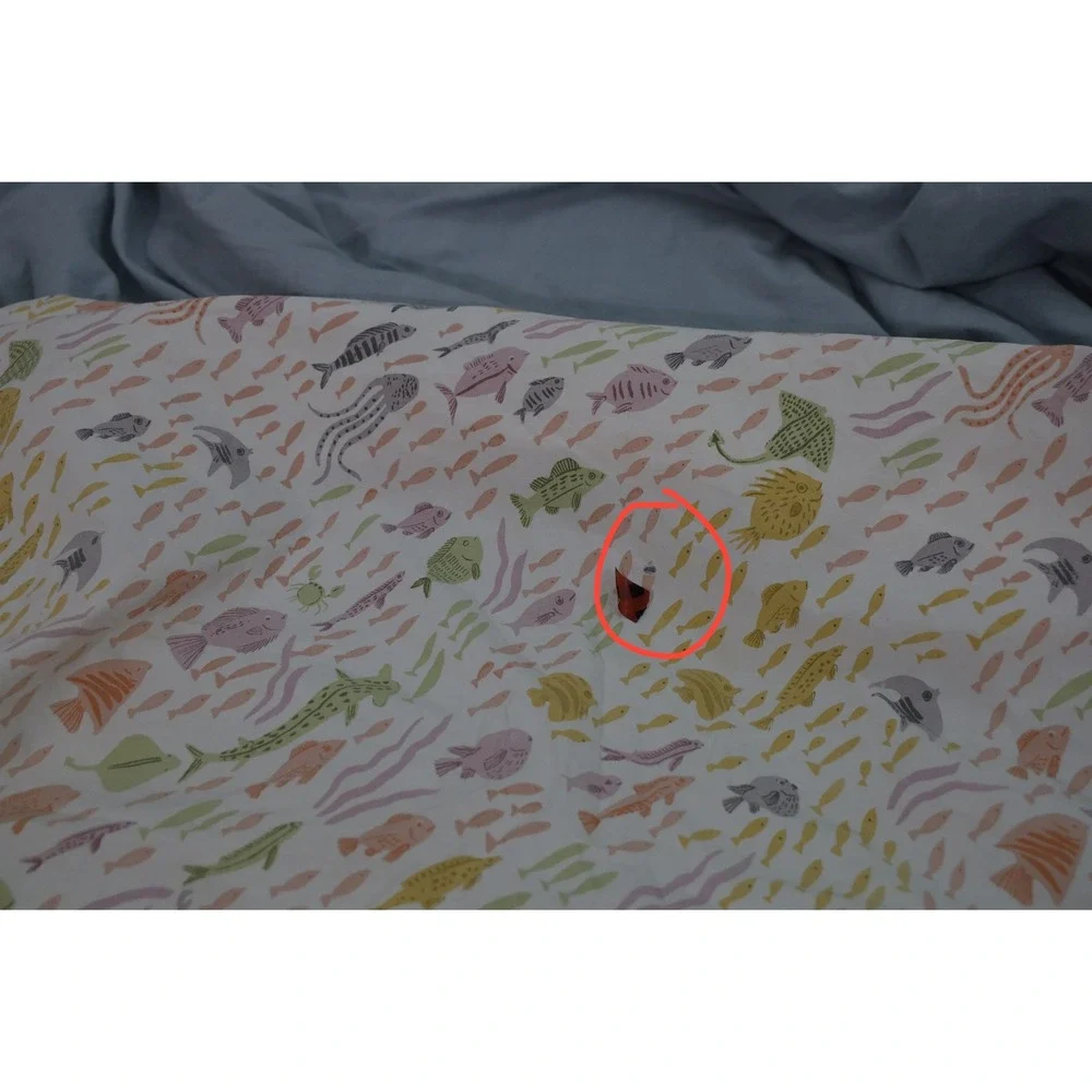 West Elm‎ Kids Crib Fitted Sheet 100% Organic Cotton Sea Creatures Print